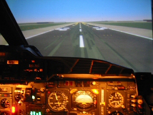 Inside the Concorde simulator during BA operations